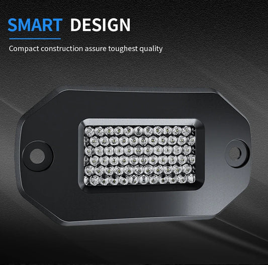 AURORA 2 Inch Flush Mount LED Work Light (Diffusion) (Pair)
