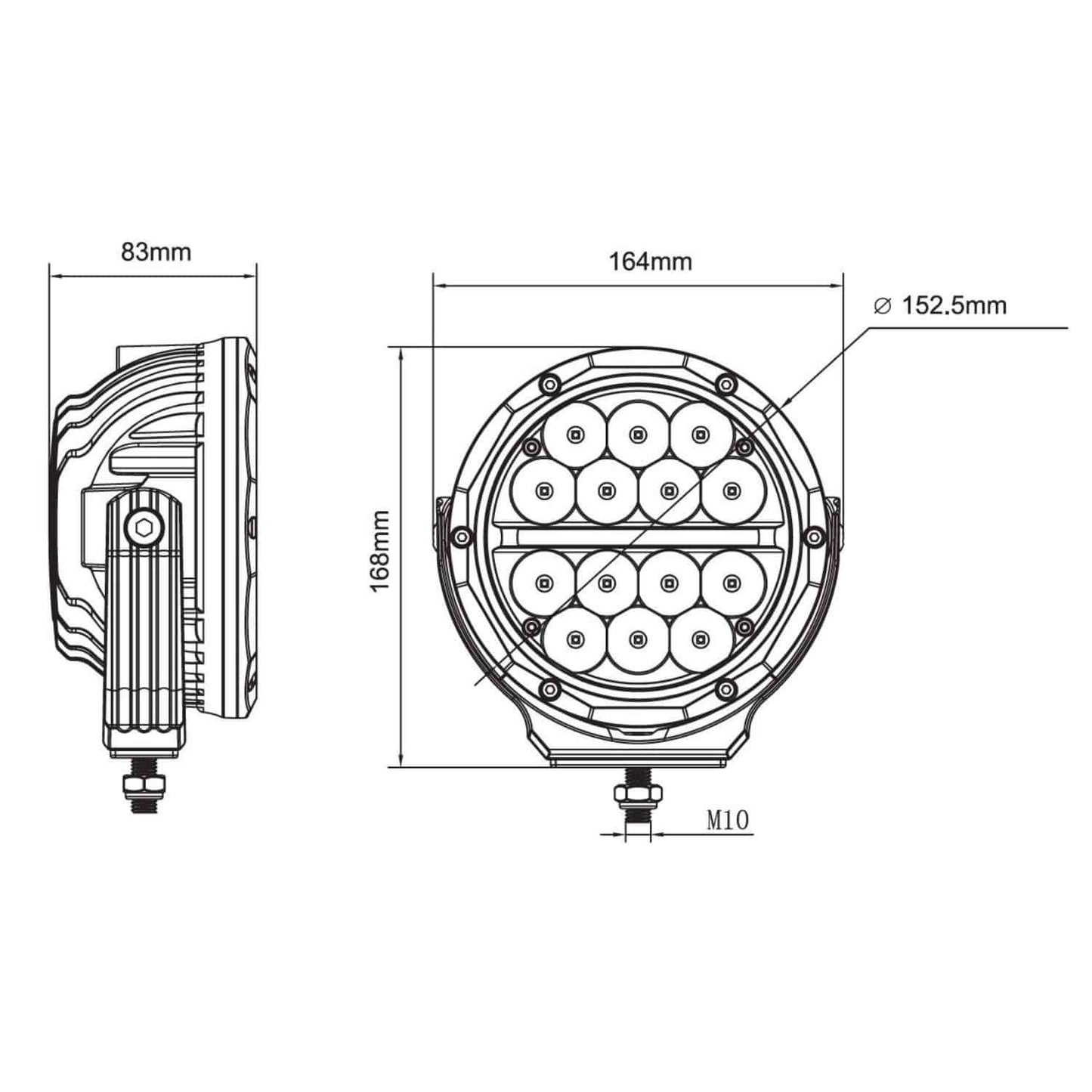 Hella ValueFit SuperNova 6" LED Spotlight Set with Harness