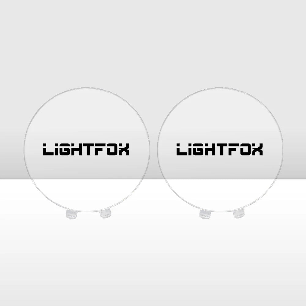 Pair of Clear Protective Lens Covers for Lightfox 7inch or 9inch LED Driving Lights