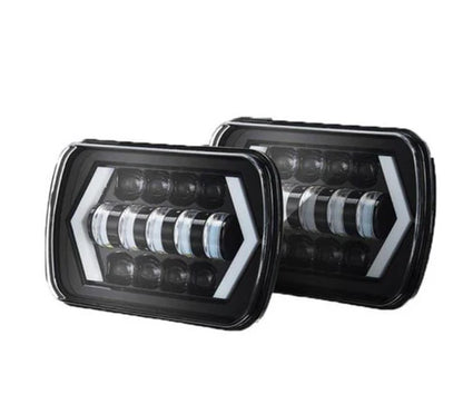 Universal 7inch Dual Function LED Projector Square Headlight Set