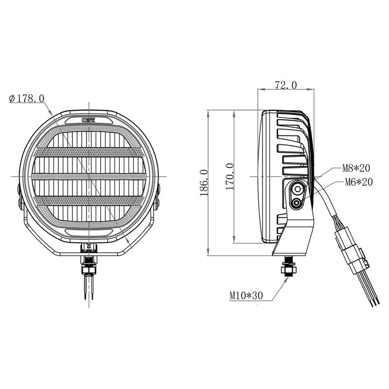 7" Round LED Spot Light - Per Light
