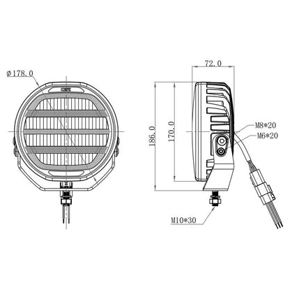 7" Round LED Spot Light - Per Light