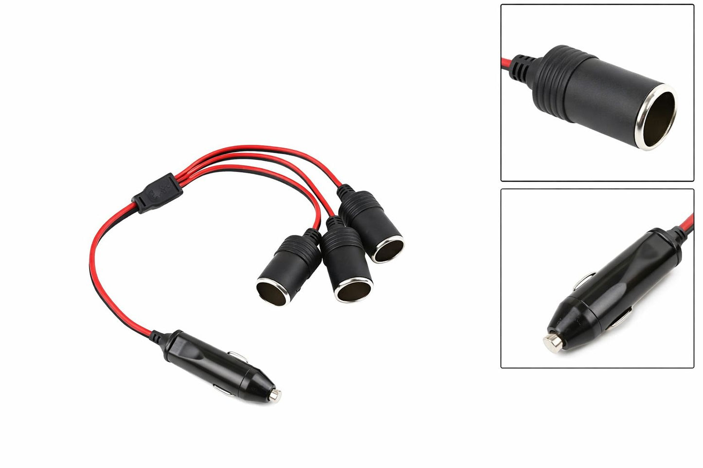 1 x 3 Way Female Socket Splitter Cigarette Lighter