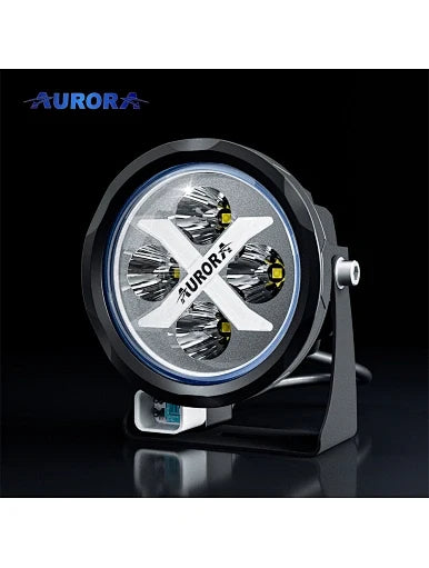 AURORA RGB LED Floodlight 4 Inch 40W Round LED Driving Light [Flood] (Pair)
