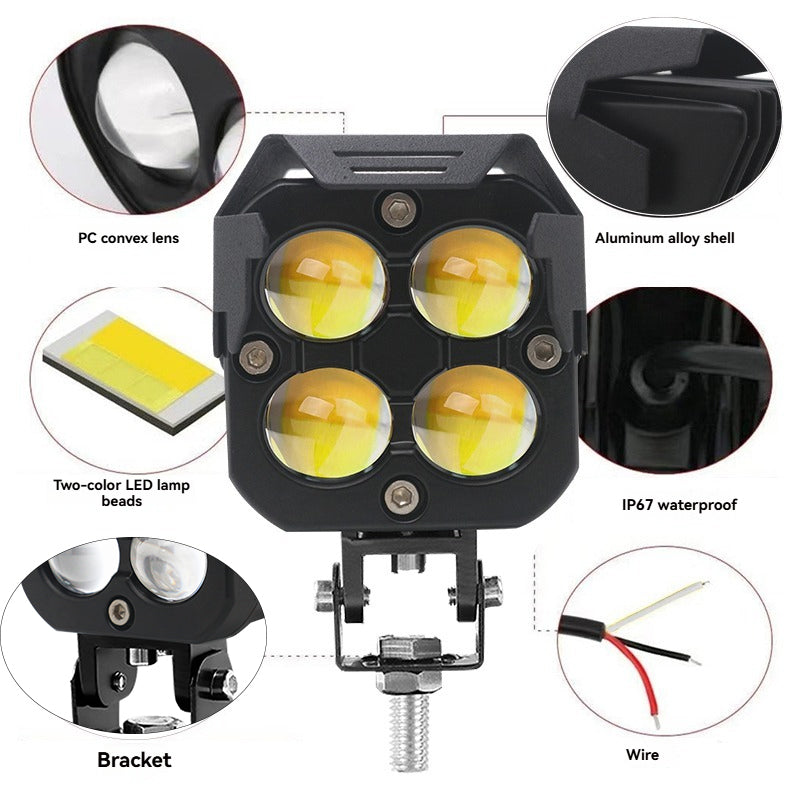 3.5inch White/Yellow LED Projector Spotlight Set