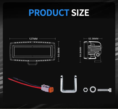 Aurora 4 inch Wide Beam LED Scene Light (Pair)