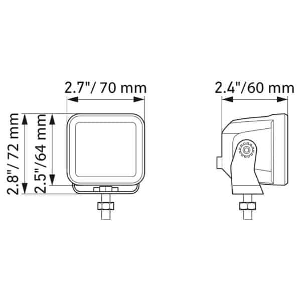 Hella LED Black Magic 3.2" Cube Kit - (Spot)