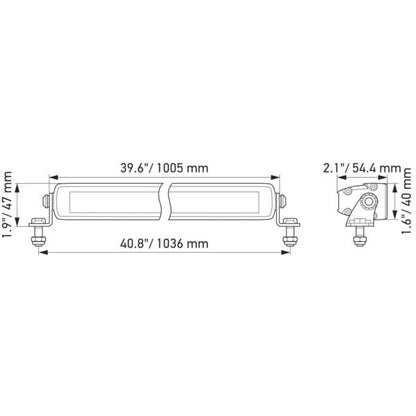 Hella Black Magic LED Slim Light Bar 40’’