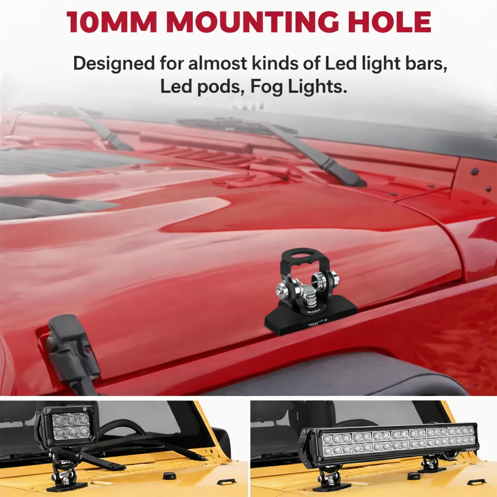 Spot Light Bonnet Mounting Brackets - Set of 2