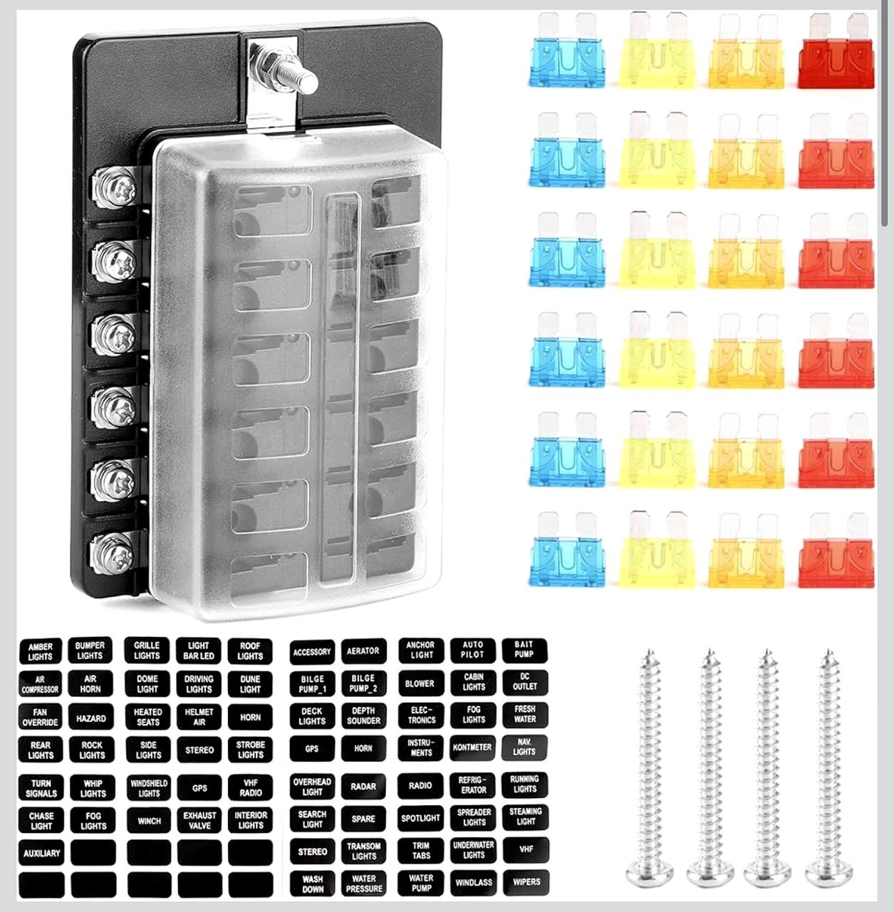 Blade Fuse Block with LED Indicator