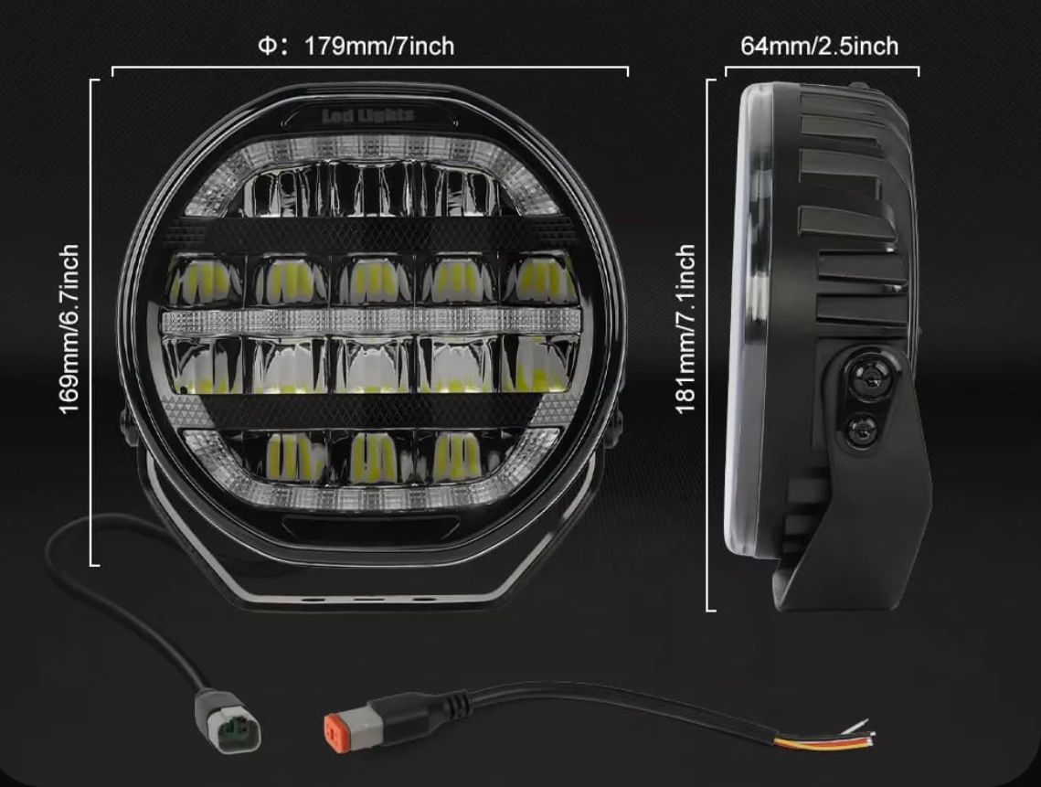 7" Round LED Spot Light - Per Light