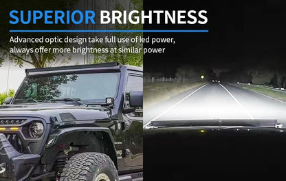 AURORA Screwless 40-Inch Offroad Driving DRL RGB LED Light Bar