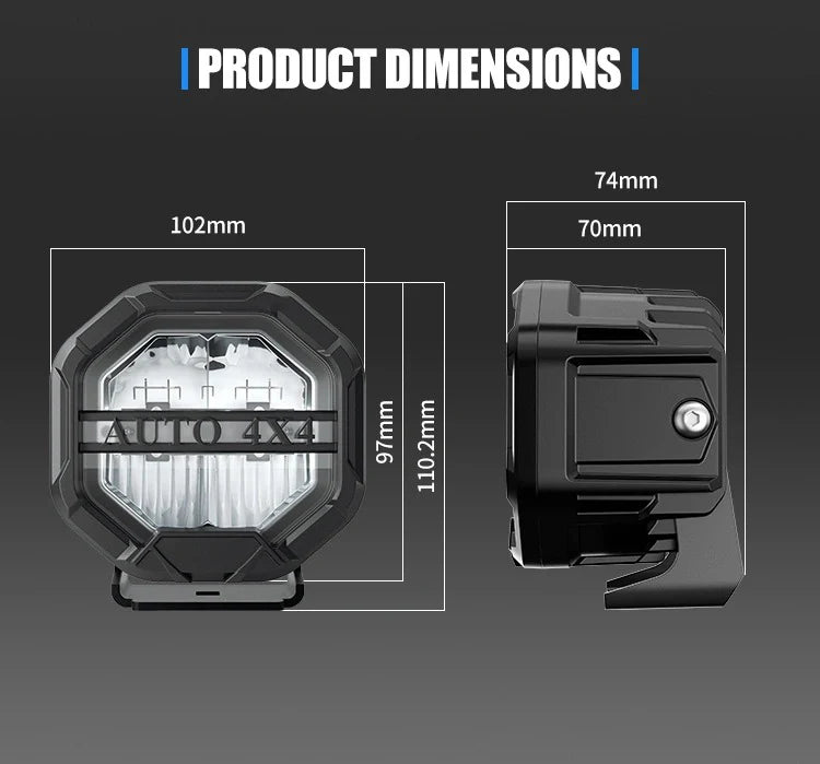 AURORA FireNova 4inch pod lights led work light for off road 4x4 ATV Truck led light (DRL) (pair)