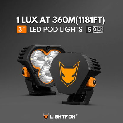 Lightfox Cygnus-3 3inch Pair LED Pod
