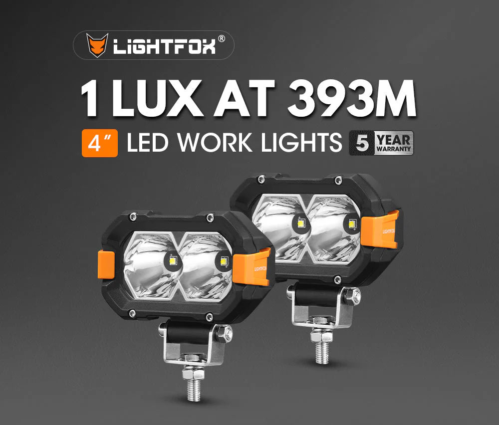 Lightfox Pair 4inch Osram LED Work Lights