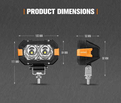 Lightfox Pair 4inch Osram LED Work Lights