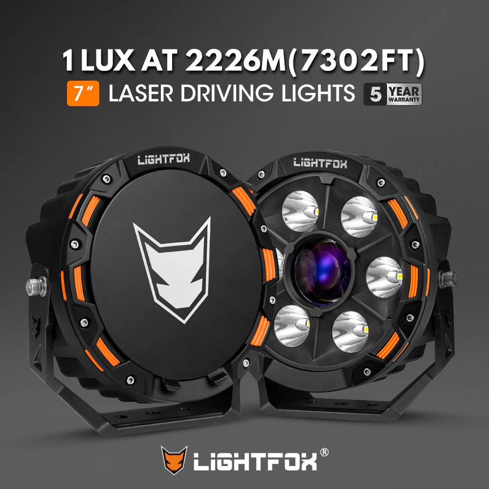 Lightfox 7inch Laser LED Driving Lights