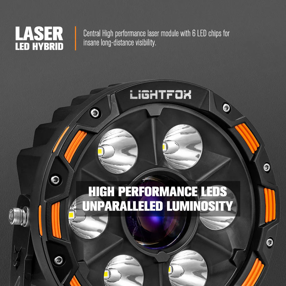 Lightfox 7inch Laser LED Driving Lights