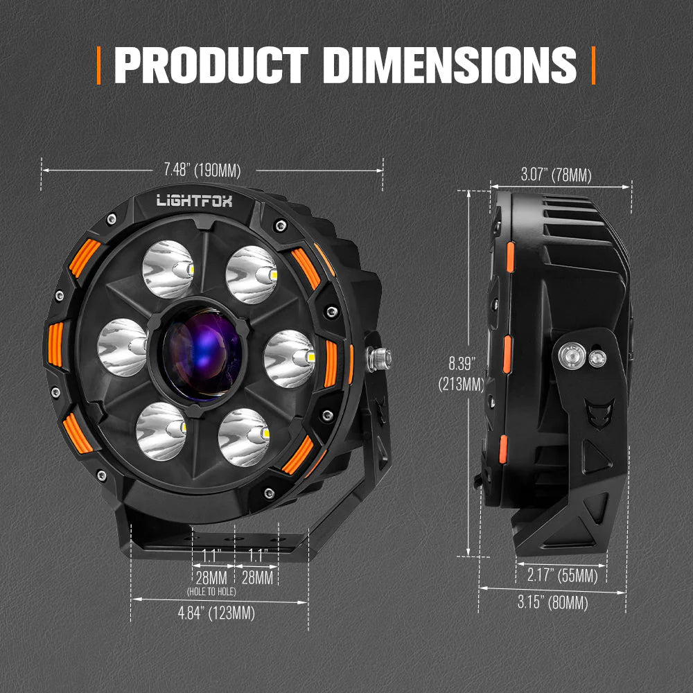 Lightfox 7inch Laser LED Driving Lights