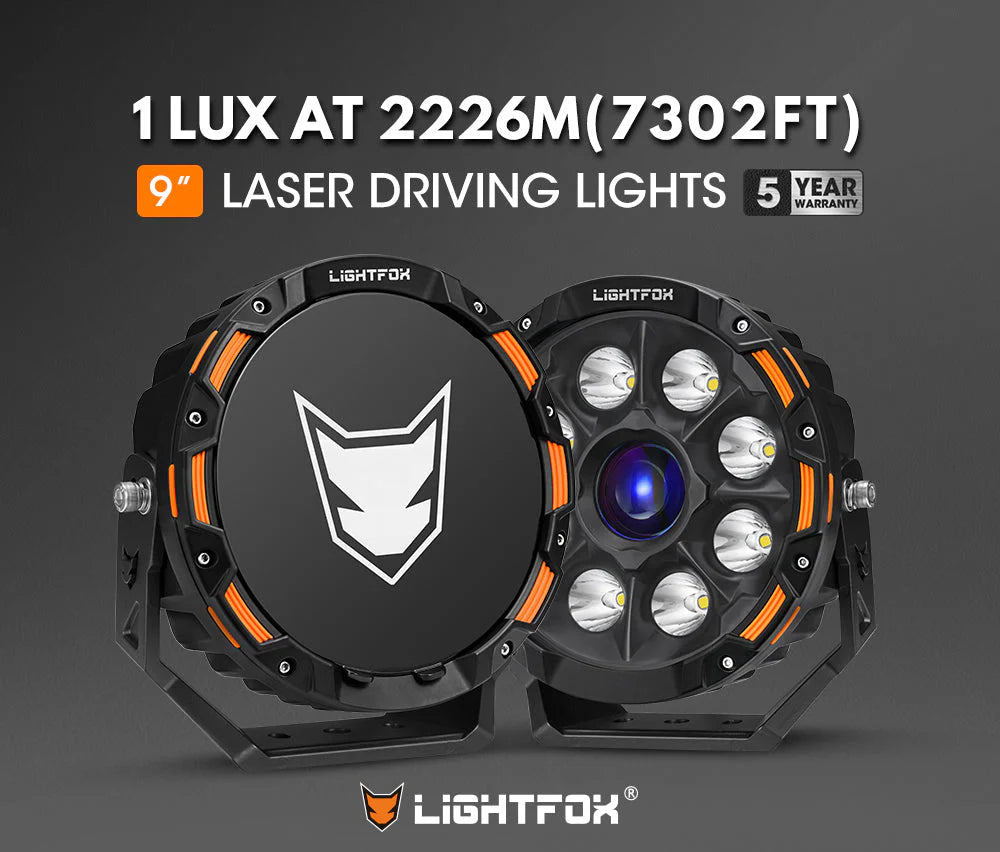 Lightfox 9inch Laser LED Driving Lights