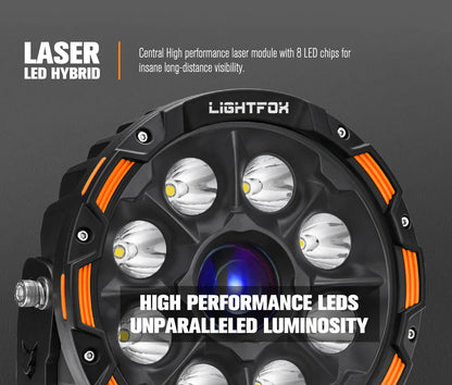 Lightfox 9inch Laser LED Driving Lights