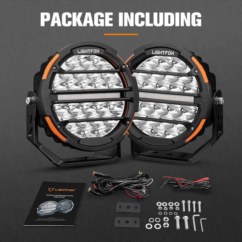 Lightfox Polaris Pair 7inch Osram LED Driving Lights
