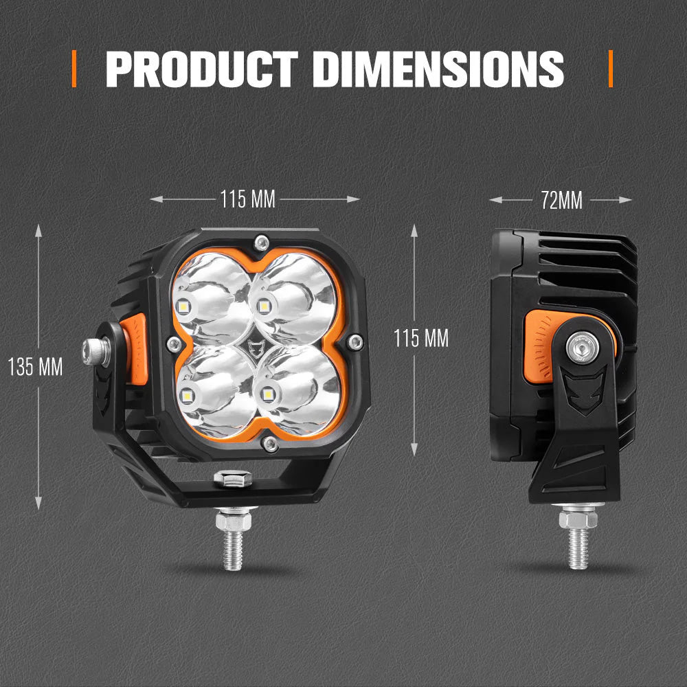 Lightfox Cygnus Pair 5inch Osram LED Pod Lights